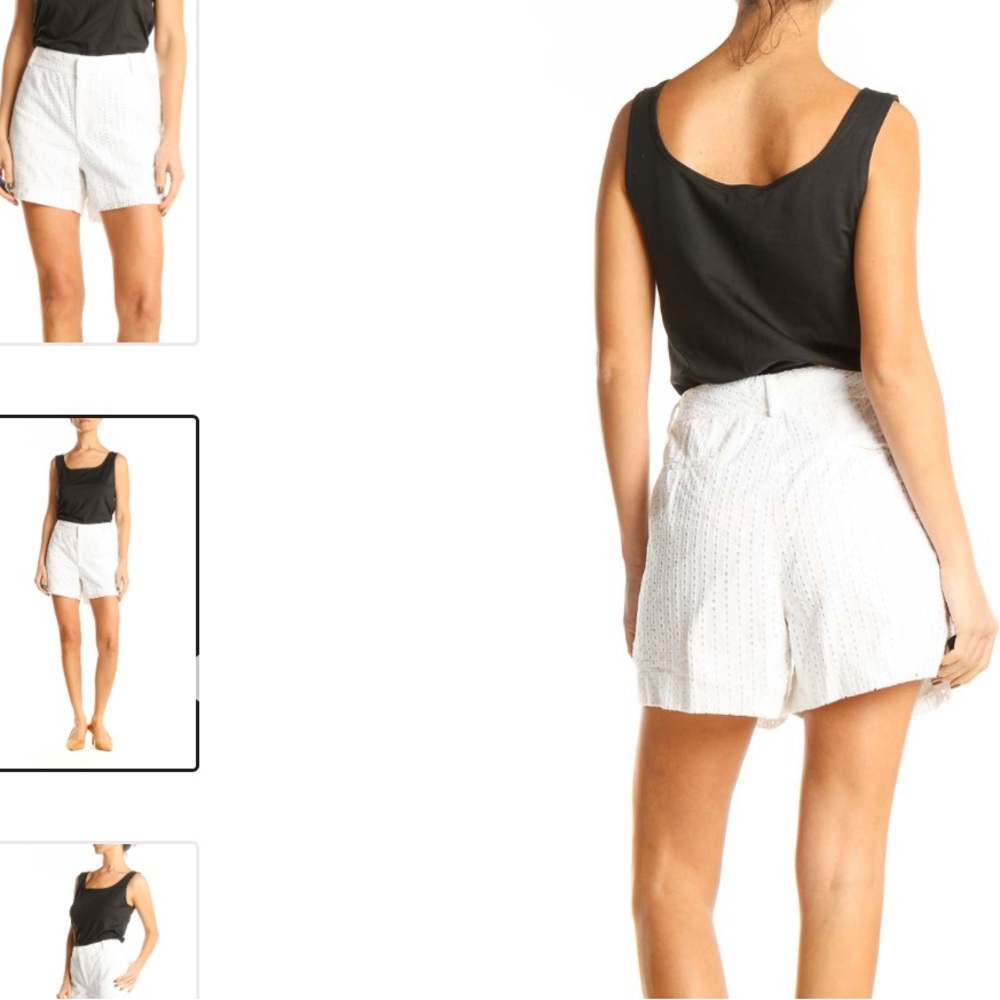 Banana Republic White Brunch Shorts Petite 4.5" Short